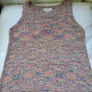 Loft sleeveless knitted crochet top